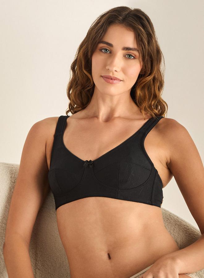 Splash FAV Jacquard Textured Non Wired Soft Bra with Adjustable Straps - Image 1