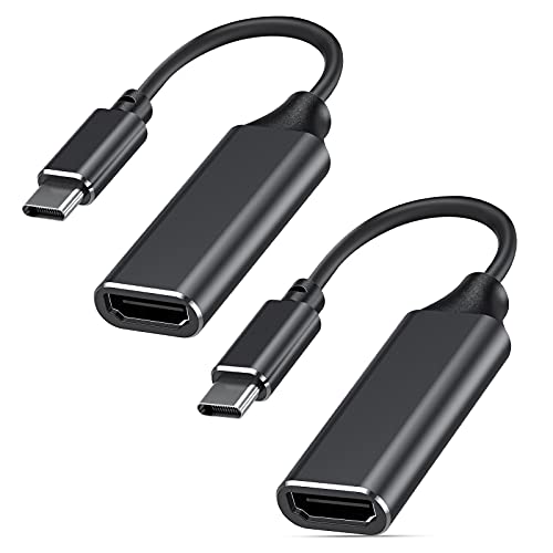 RayCue USB C to HDMI Adapter 4K for Mac OS, Type-C to HDMI Adapter [Thunderbolt 3/4], Compatible with iPhone 15 Pro/Max, MacBook Pro/Air, Galaxy, Dell XPS, Pixelbook, Microsoft and More (2 Pack) - Image 1