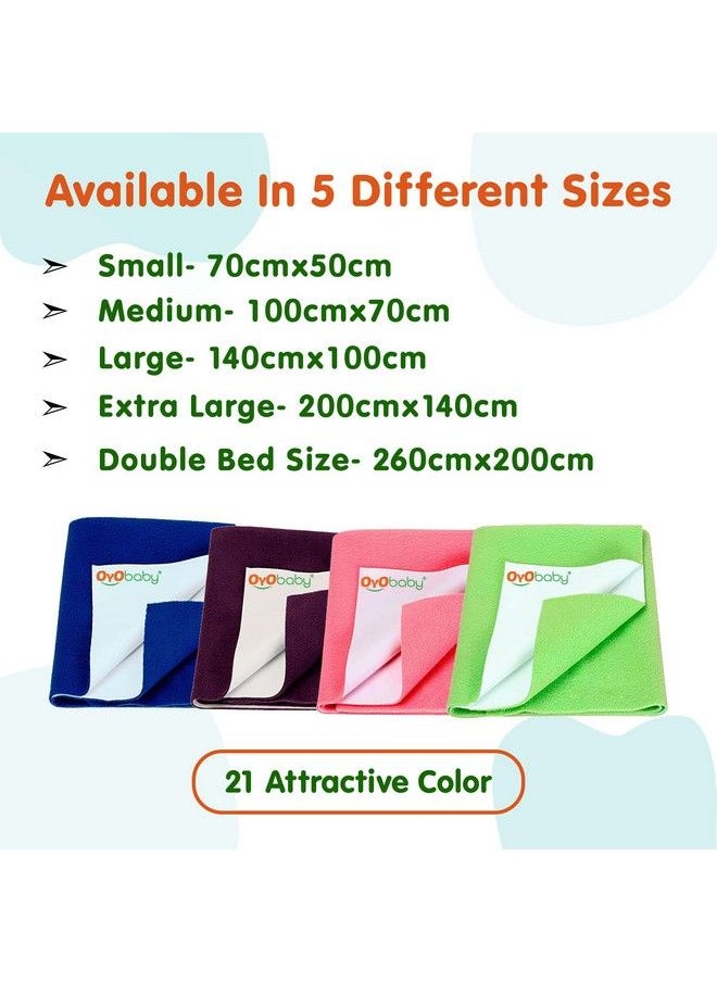 OYO BABY Waterproof Baby Bed Protector Dry Sheets For New Born Babies ; Reusable Mats ; Cot & Bassinet Gift Pack (Sea Blue + Pink)Small (70Cm X 50Cm)  - Image 5