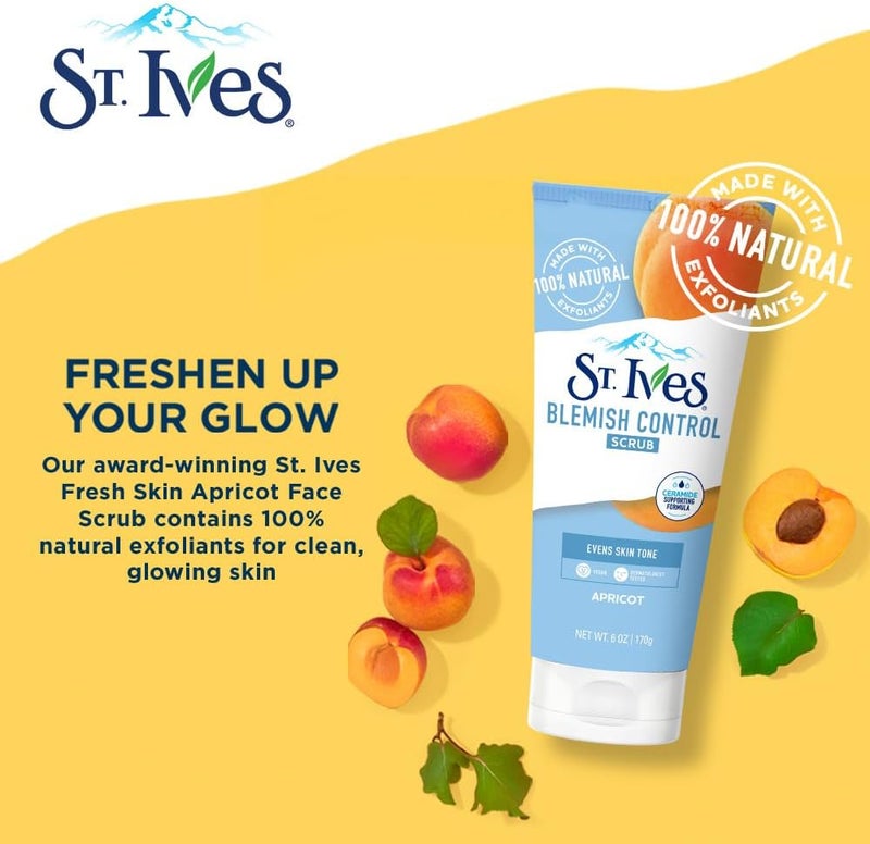 ST. Ives Fresh Skin Deep Exfoliating Face Scrub for Pore Cleansing & Oil Removal | Apricot with 100% Natural Exfoliants | 170g - Image 2