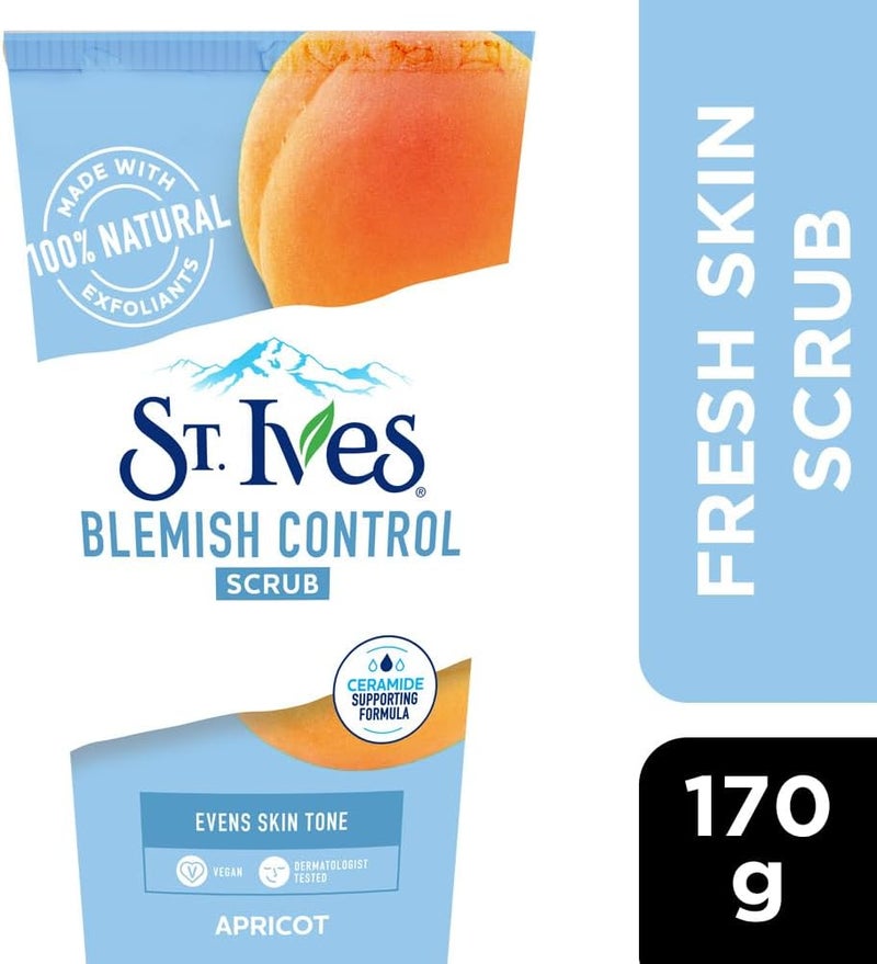 ST. Ives Fresh Skin Deep Exfoliating Face Scrub for Pore Cleansing & Oil Removal | Apricot with 100% Natural Exfoliants | 170g - Image 1