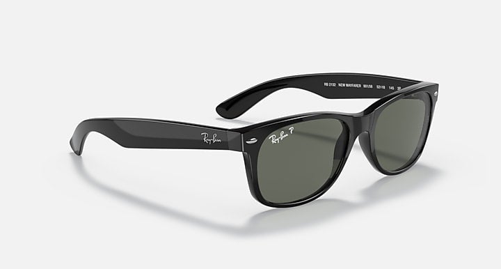 Ray-Ban Unisex New Wayfarer Classic Sunglasses - RB2132 901/58 - Lens Size: 55 mm - Black - Image 1