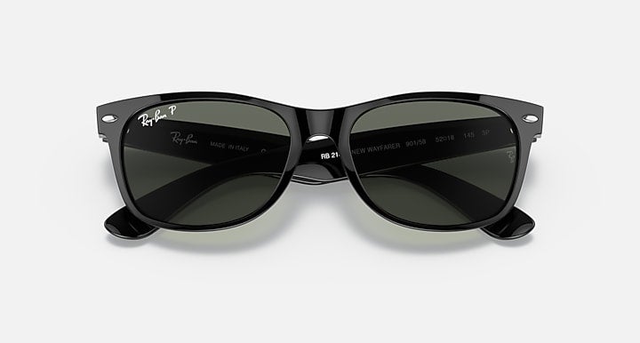 Ray-Ban Unisex New Wayfarer Classic Sunglasses - RB2132 901/58 - Lens Size: 55 mm - Black - Image 3