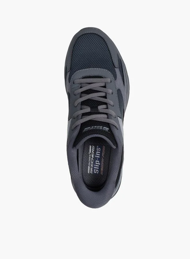 SKECHERS Men Bobs Arc Waves 2.0 Lace Up Ankle Sneakers