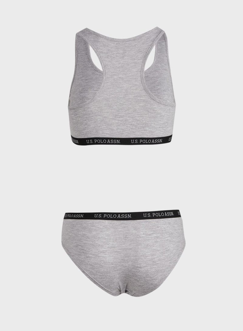 U.S. Polo Assn. Bustier Short Set- Racer Back - Image 2