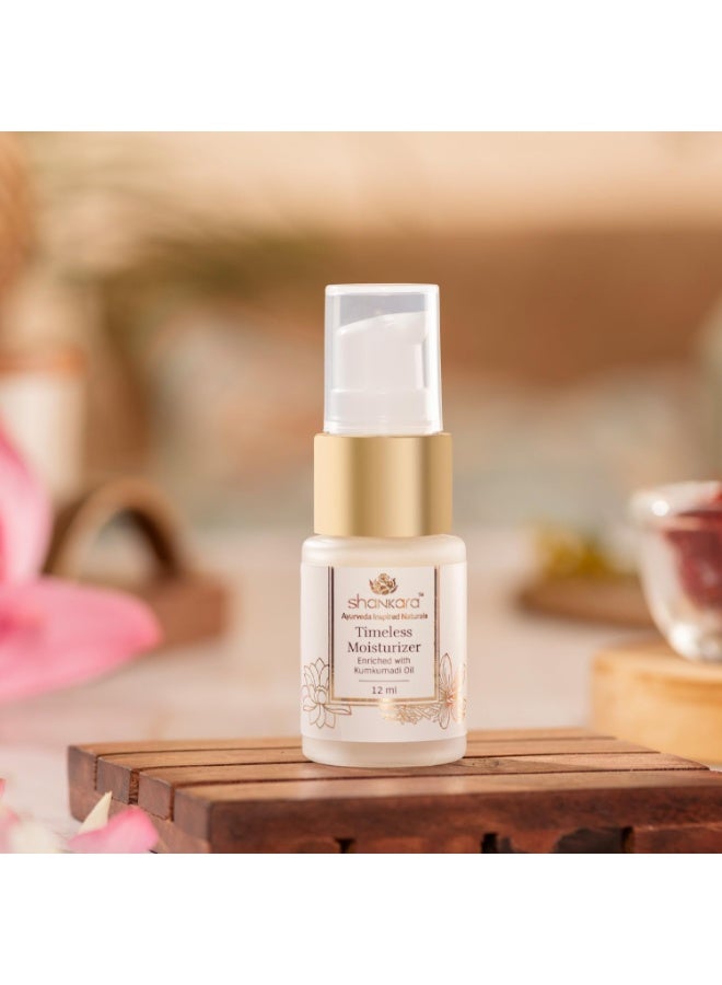 Shankara Timeless Moisturizer Lotion With the Goodness of Saffron, Lotus and Vitamin C For All Skin Types (12 ML) - Image 4