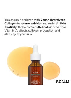 P.CALM Retinolagen Ampoule 30Ml Vegan Fragrancefree Pore Tightening Skin Serum With Retinol Vegan Collagen Bakuchiol Korean Skincare Crueltyfree  - Image 3
