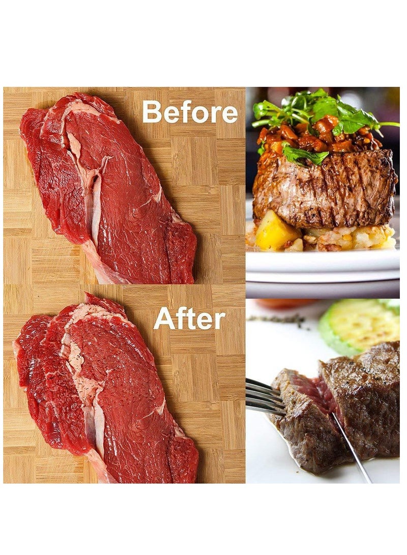 كابتن تيك Meat Tenderizer with 48 Stainless Steel Ultra Sharp Needle Blades, Kitchen Cooking Tool Best for Tenderizing, BBQ, Marinade - Image 5