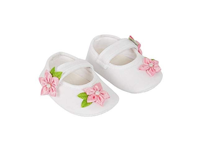 Rsmart Baby Girl's Rose Bootie Shoes | White Baby Child Bootie - Image 2