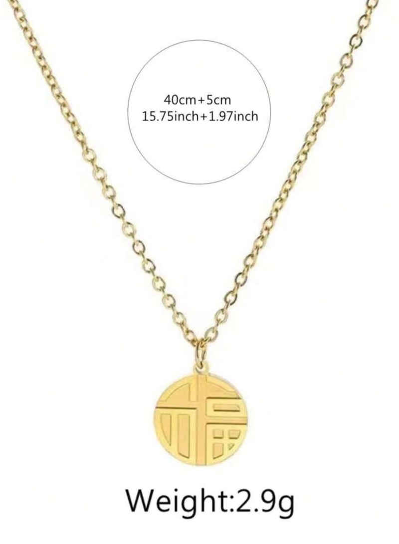 إيكوال سلسال نسائي راقي وأنيق من الاستانلس ستيل عالي الجودة مطلي باللون الذهبي - Image 5