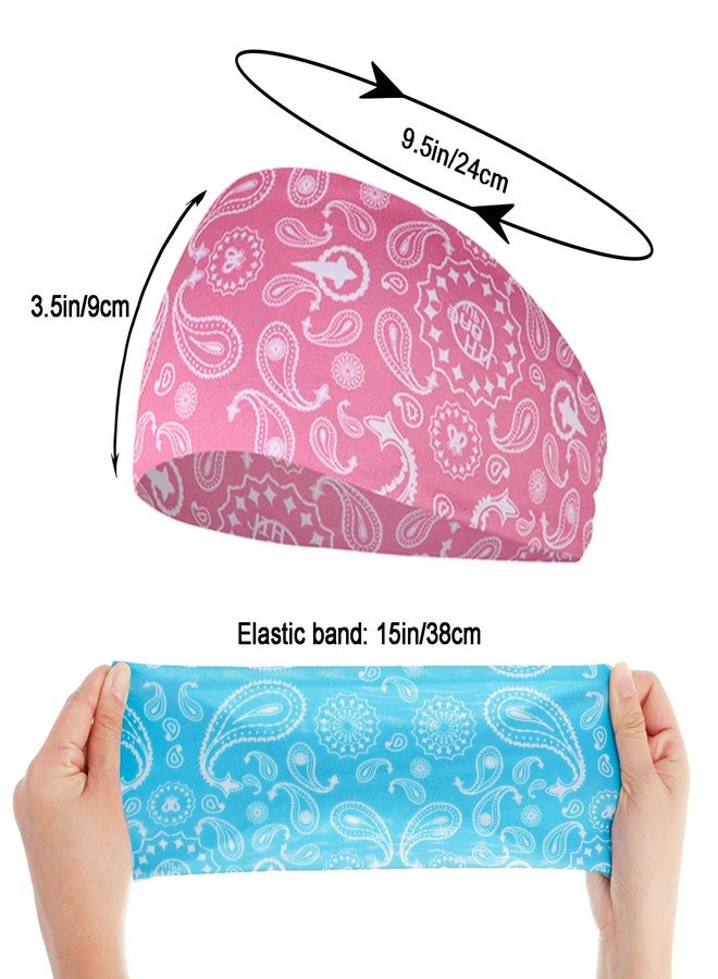 Gvhntk Sports Headbands Pack - Sweatband for Running, Cycling, Football, Basketball, Yoga - Stretchy Wide Mens Headbands - Image 3