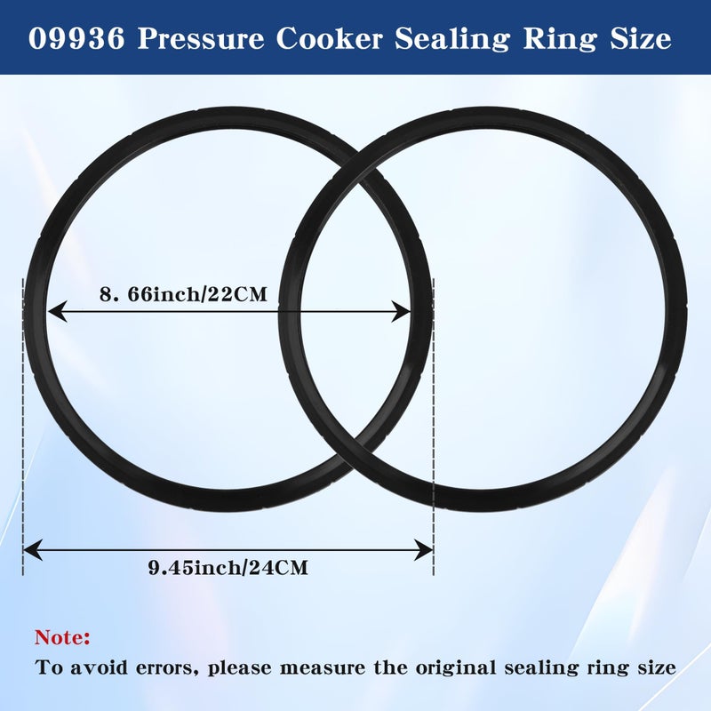 BANLIN 2 Pack 09936 Pressure Cooker Sealing Ring & 4 Pack Overpressure Plug Food-Grade Silicone Replacement Gasket for Presto Pressure Cooker 4 Quart 6 Quart - Image 4