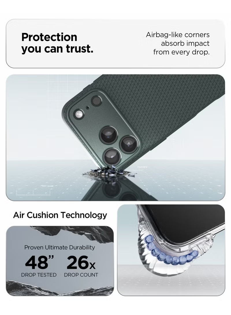 كارنييل غطاء حماية Liquid Air لهاتف iPhone 17 Air - أخضر داكن، مصد واقٍ رفيع مقاوم للصدمات من مادة TPU، سيليكون خفيف الوزن مضاد للخدش، حماية من السقوط بدرجة عسكرية، متوافق مع iPhone 17 Air مقاس 6.6 بوصة - Image 3
