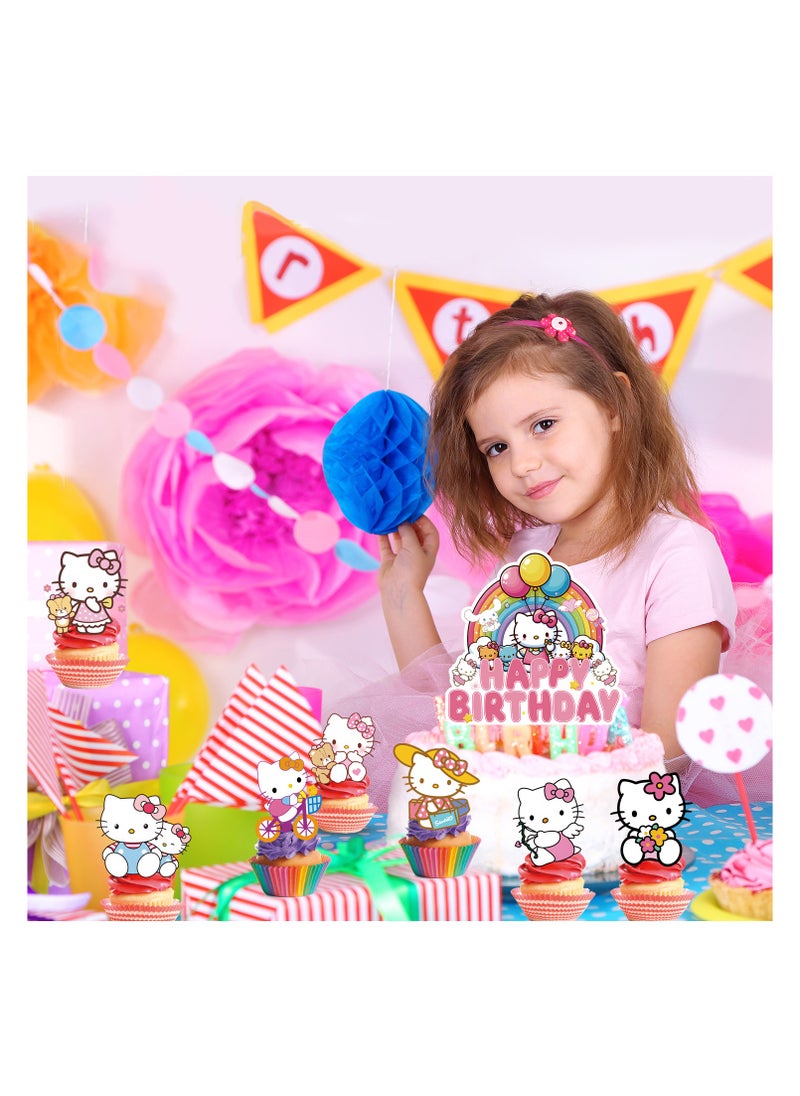 Hello Cat Kitty Birthday Cake Decorations, 1pc Happy Birthday Cat Cake Topper Cat Theme Cake Toppers 12pcs Cat Cupcake Toppers Cat Birthday Cake Toppers Cat Party Decorations Supplies - pzsku/Z683FF347B11390509CA4Z/45/_/1739437457/26a12250-3fa9-4d74-a84a-2c030213f3d5