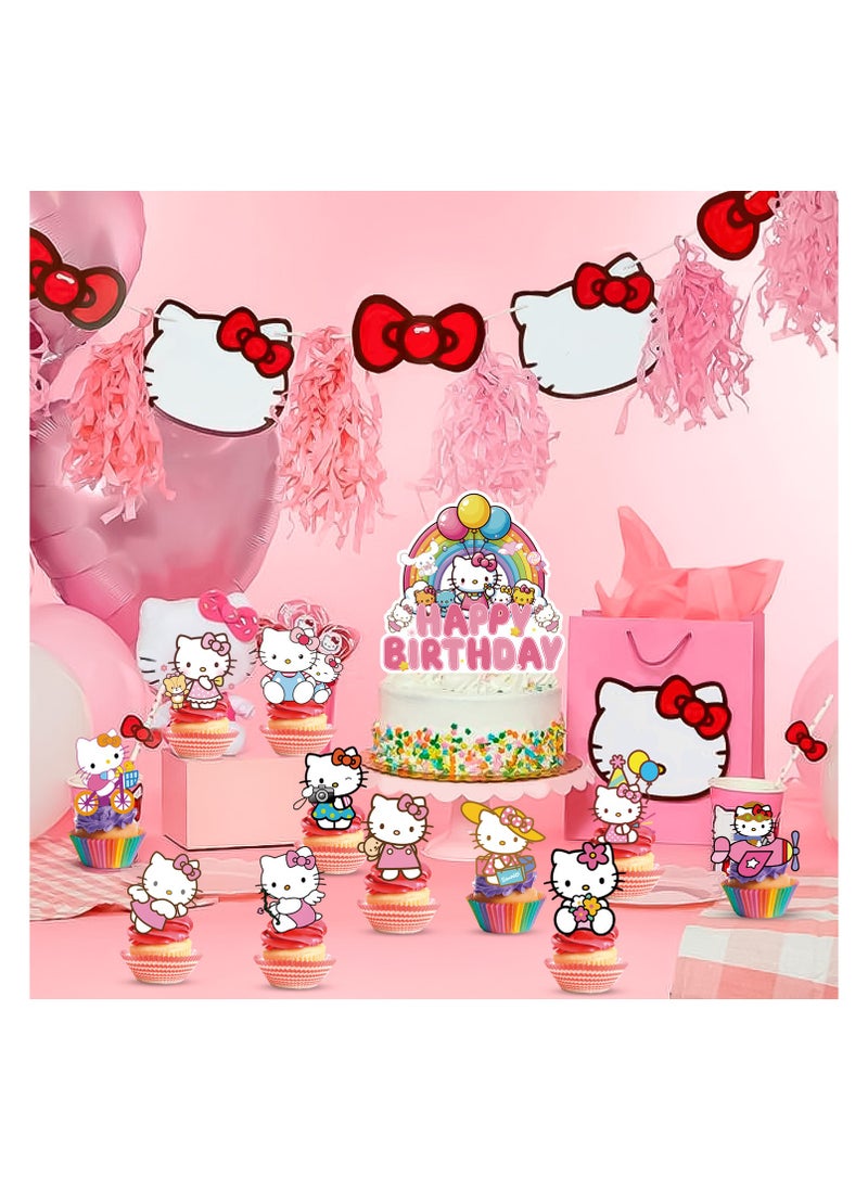 Hello Cat Kitty Birthday Cake Decorations, 1pc Happy Birthday Cat Cake Topper Cat Theme Cake Toppers 12pcs Cat Cupcake Toppers Cat Birthday Cake Toppers Cat Party Decorations Supplies - pzsku/Z683FF347B11390509CA4Z/45/_/1739437457/4b4127bd-8793-4004-8fd8-90f331d30deb