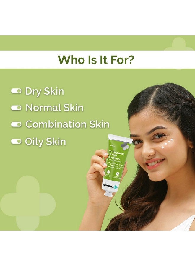 ذا ديرما كو مرطب خالٍ من الزيوت بنسبة 5% من البروبيلين مع بروبيلين غليكول وحمض الهيالورونيك لترطيب خالي من الزيوت - 100 جم - Image 3