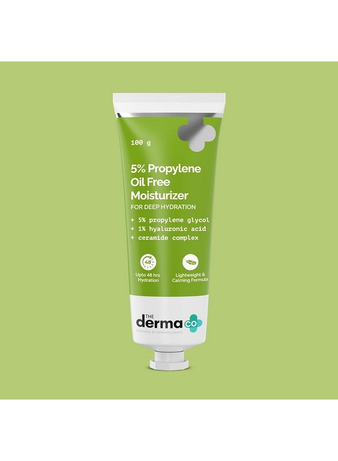 ذا ديرما كو مرطب خالٍ من الزيوت بنسبة 5% من البروبيلين مع بروبيلين غليكول وحمض الهيالورونيك لترطيب خالي من الزيوت - 100 جم - Image 2