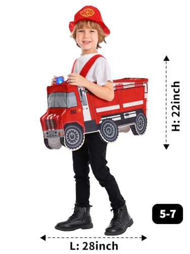 Seasons Light and Sound Fire Truck Costume for Kids 34 57Years 3T4T Red - Image 5