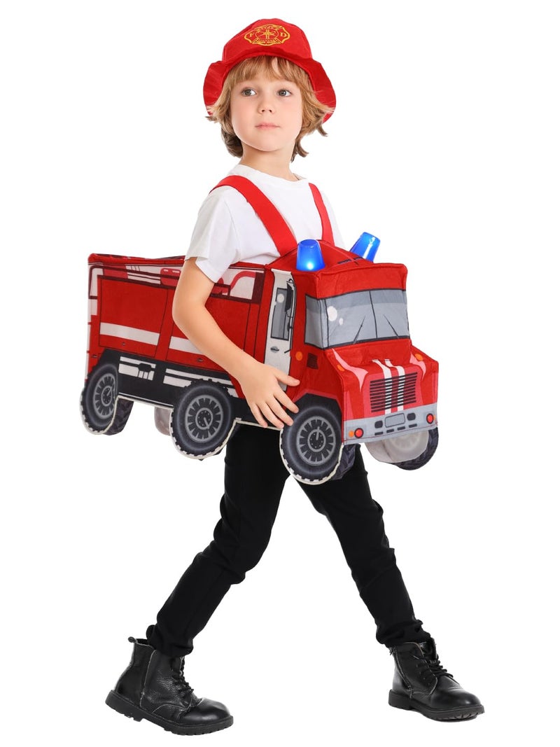 Seasons Light and Sound Fire Truck Costume for Kids 34 57Years 3T4T Red - Image 2