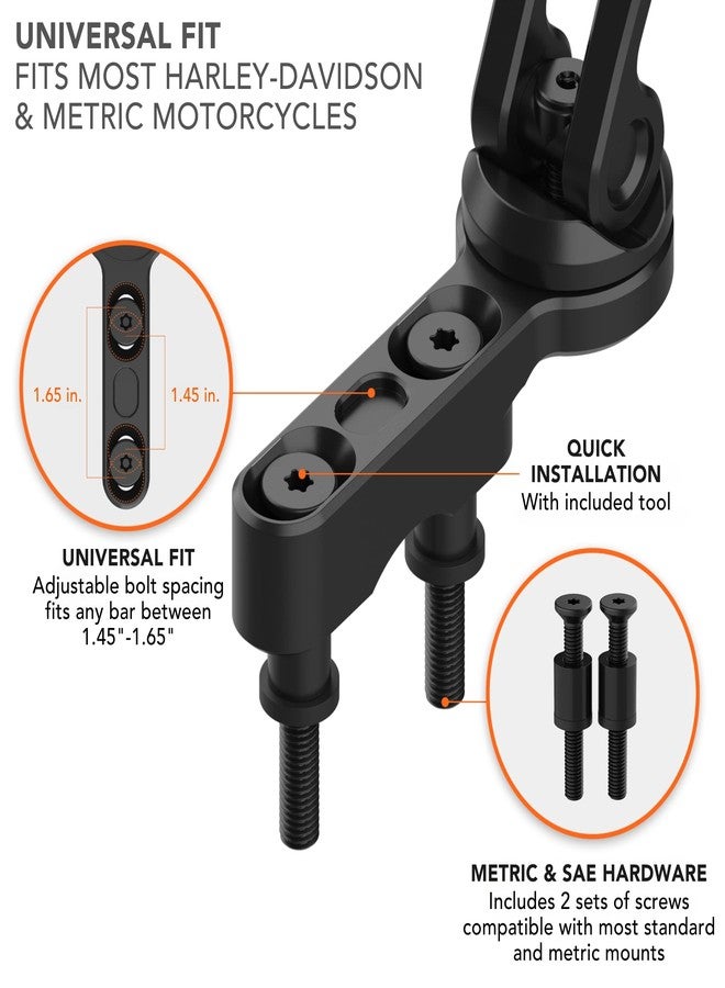 Rokform 334201 Pro Series Motorcycle Perch Phone Mount for Harley Davidson - Black - Image 4