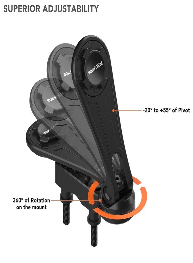 Rokform 334201 Pro Series Motorcycle Perch Phone Mount for Harley Davidson - Black - Image 5