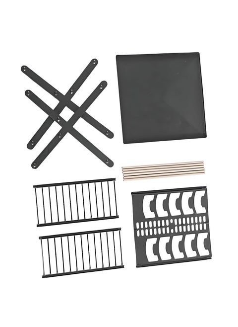 Two-Tier Dish Rack And Organizer With An X-Shaped Leak-Proof Drawer, Small Plate Rack For Efficient Dish Drying Organization In Your Kitchen