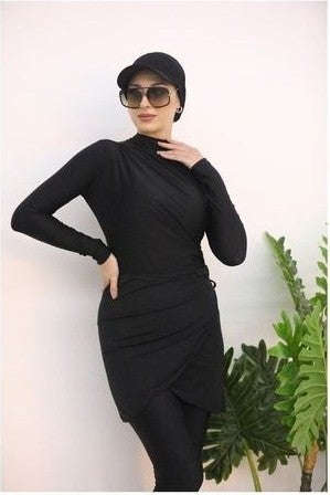 NS Tasarım Ns Design Side Pleated Swimsuit Set  - Image 3