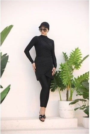 NS Tasarım Ns Design Side Pleated Swimsuit Set  - Image 1