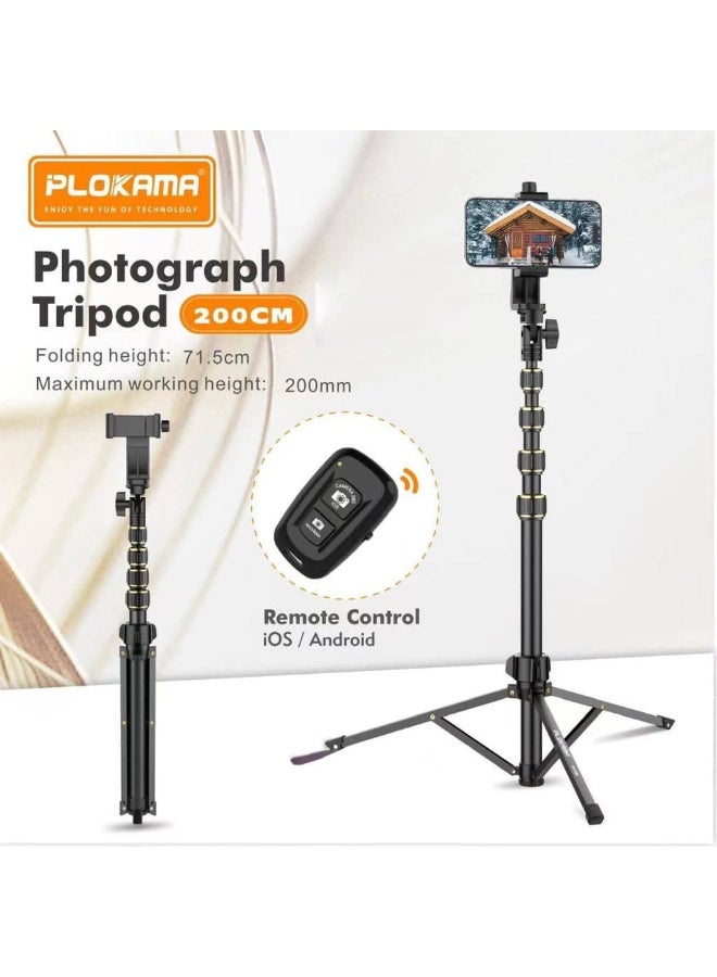 Plokama PK-998 Height Adjustable Tripod & Selfie Stick - Image 3