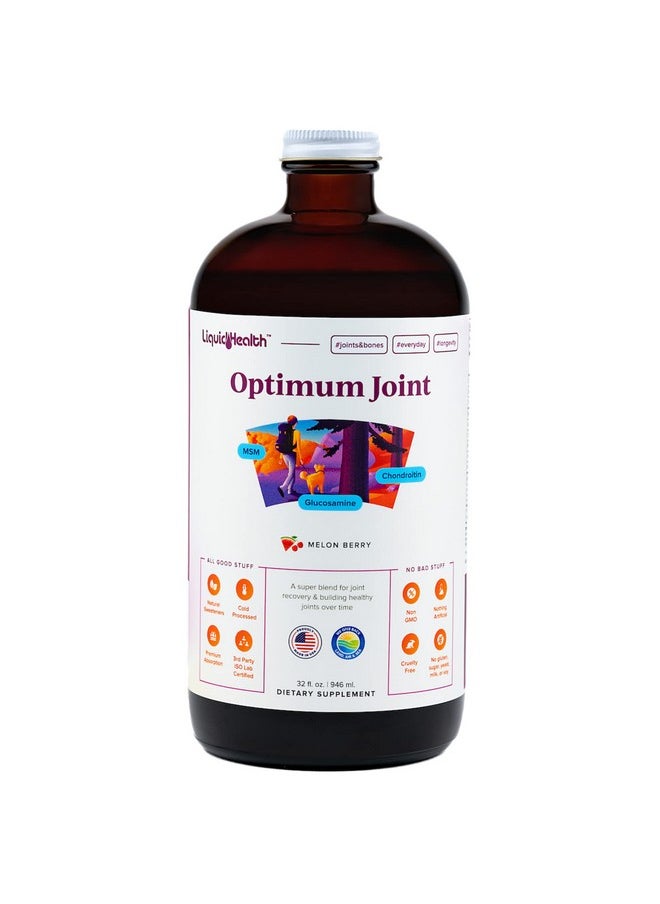 LIQUIDHEALTH 32 Oz Optimum Joint Support Supplement With Glucosamine Chondroitin Msm Hyaluronic Acid Triple Strength Liquid Vitamins Glutenfree Sugarfree Dairyfree Soyfree Joint Juice  - Image 2