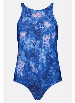 Adidas Women Brand Logo One Piece Bodysuit, Blue  - Image 1