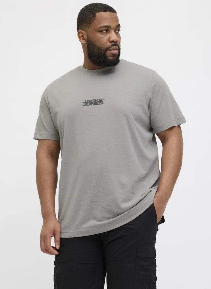 JACK & JONES Jcosago Logo Slub  Crew Neck T-Shirt