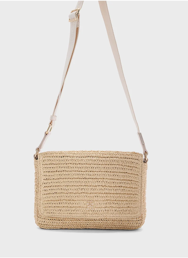 تومي هيلفيغر LOGO CONVERTIBLE CROSSBODY BAG