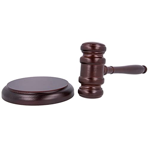 ExcelMark Wooden Gavel with Sound Block – Perfect for Lawyer Judge Auction Costume (Stock) - Image 3