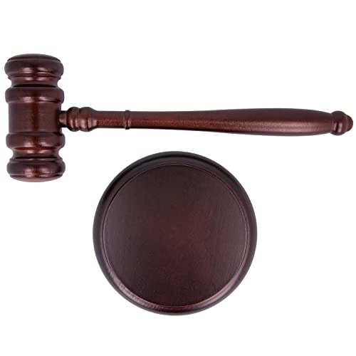ExcelMark Wooden Gavel with Sound Block – Perfect for Lawyer Judge Auction Costume (Stock) - Image 4