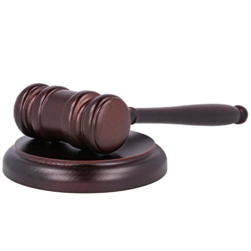 ExcelMark Wooden Gavel with Sound Block – Perfect for Lawyer Judge Auction Costume (Stock) - Image 2