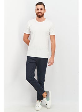 THE KOOPLES Men Regular Fit Side Band Stretchable Chino Pants, Navy  - Image 2