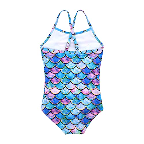 HONISEN Big Girls One Pieces Swimsuit Quick Dry Swimwear Bathing Suits Color Scale 7T - Image 2