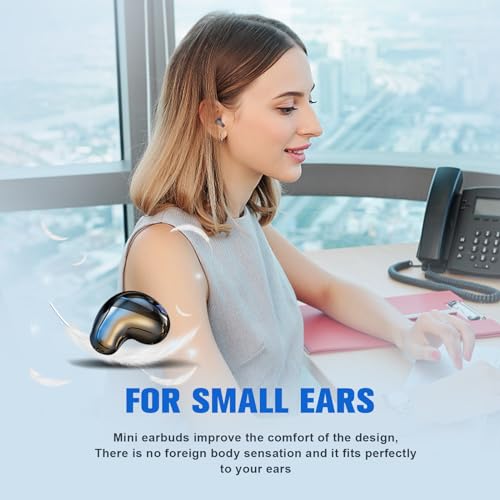 Loluka Invisible Earbuds Wireless Bluetooth, Discreet Smallest Hidden Tiny Bluetooth Mini Micro Earbuds for Work, Invisible Sleep Wireless Earphone Waterproof Headphones for Small Ears Canals Buds - Image 3