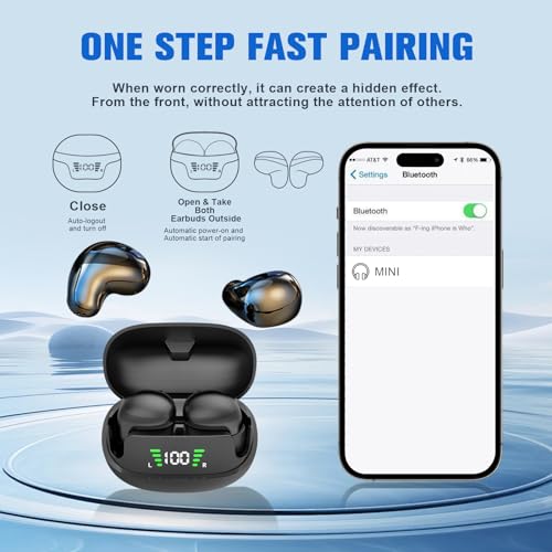 Loluka Invisible Earbuds Wireless Bluetooth, Discreet Smallest Hidden Tiny Bluetooth Mini Micro Earbuds for Work, Invisible Sleep Wireless Earphone Waterproof Headphones for Small Ears Canals Buds - Image 5