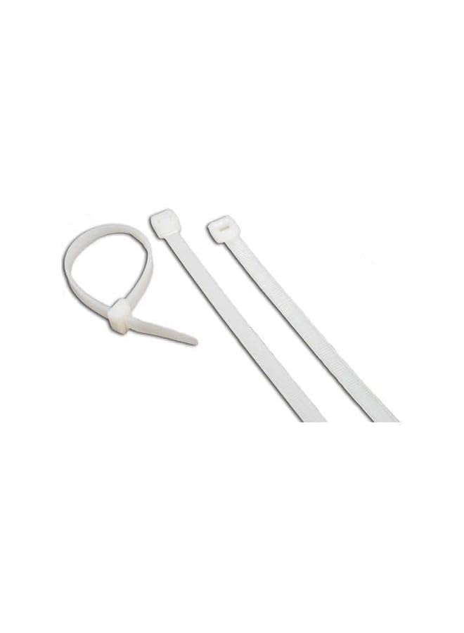 PROMASS Cable Zip Ties, 100 Pack Self Locking UV Resistant Nylon Plastic Wire Ties Perfect for Electric Cables/Connecter Plants, Home, Office, Garage, Indoor and Outdoor, White - Image 2