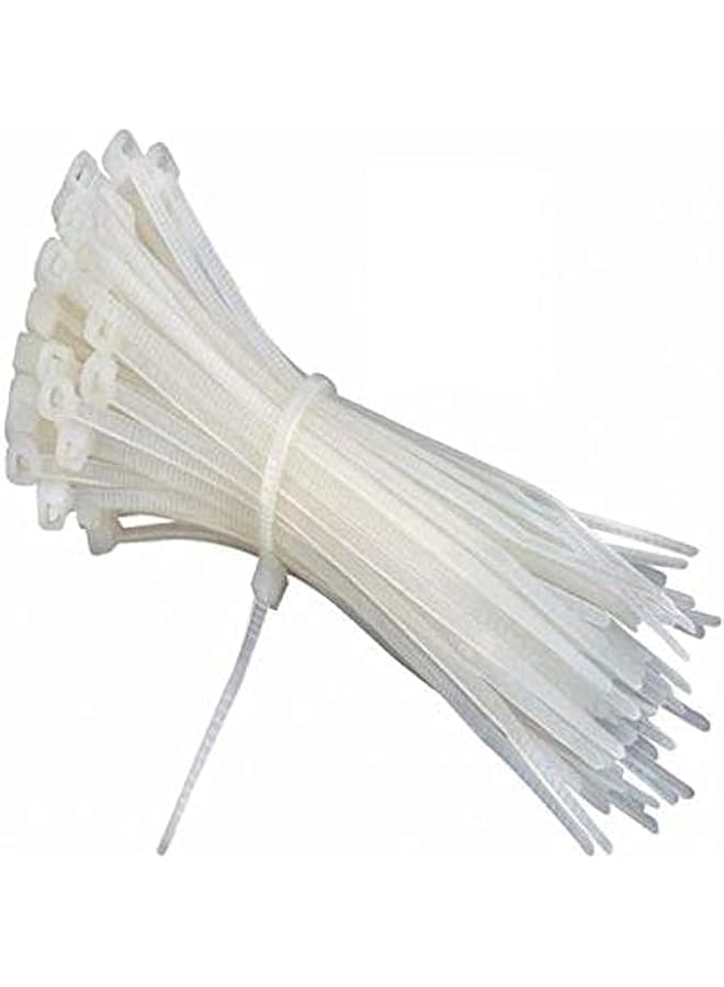 PROMASS Cable Zip Ties, 100 Pack Self Locking UV Resistant Nylon Plastic Wire Ties Perfect for Electric Cables/Connecter Plants, Home, Office, Garage, Indoor and Outdoor, White - Image 3