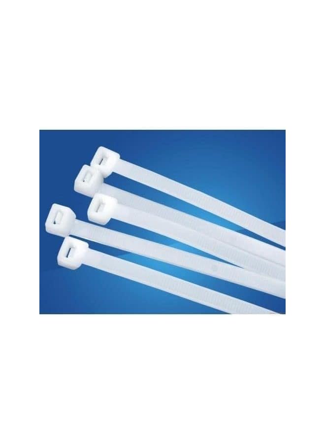 PROMASS Cable Zip Ties, 100 Pack Self Locking UV Resistant Nylon Plastic Wire Ties Perfect for Electric Cables/Connecter Plants, Home, Office, Garage, Indoor and Outdoor, White - Image 4