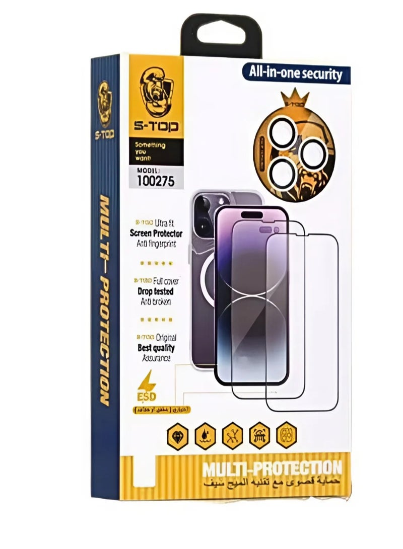 اس-توب مجموعة الحمايه  ايفون 15 ايفون المتكاملة 10 في 1 حمايه تستحق الثقة - Image 1