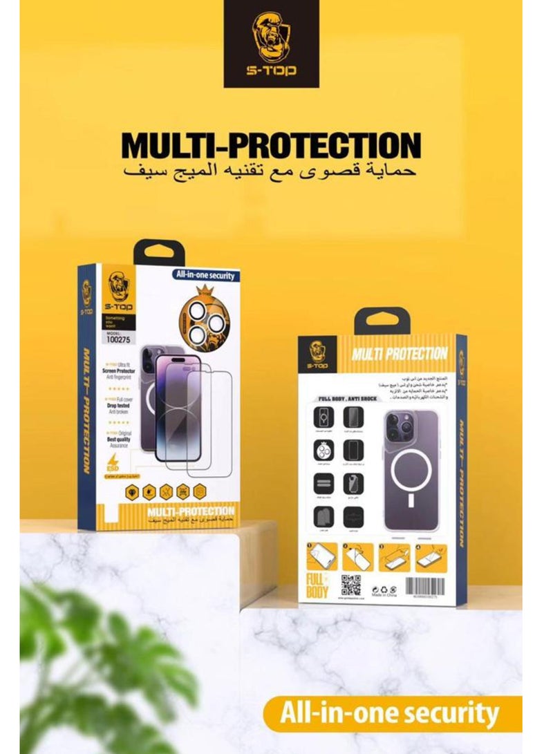 اس-توب مجموعة الحمايه  ايفون 15 ايفون المتكاملة 10 في 1 حمايه تستحق الثقة - Image 2