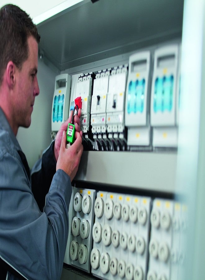 Abus Lockout Padlock, Aluminum, Green, 1/4 in., 74/40 KD Green 1-1/2" Shackle - Image 2