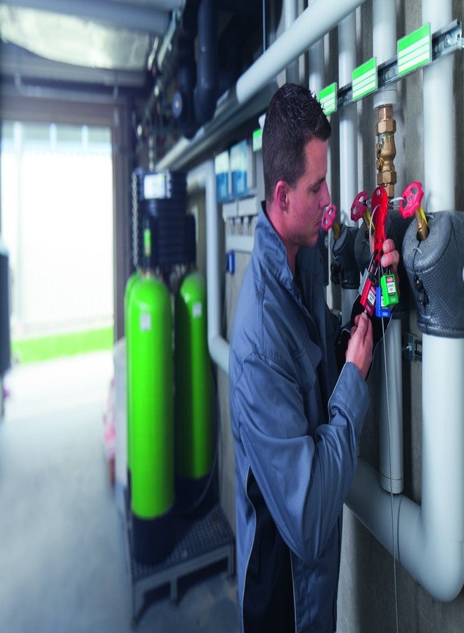 Abus Lockout Padlock, Aluminum, Green, 1/4 in., 74/40 KD Green 1-1/2" Shackle - Image 4