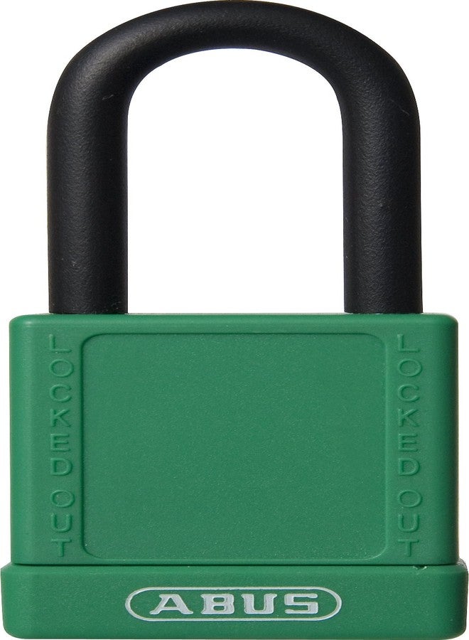 Abus Lockout Padlock, Aluminum, Green, 1/4 in., 74/40 KD Green 1-1/2" Shackle - Image 1
