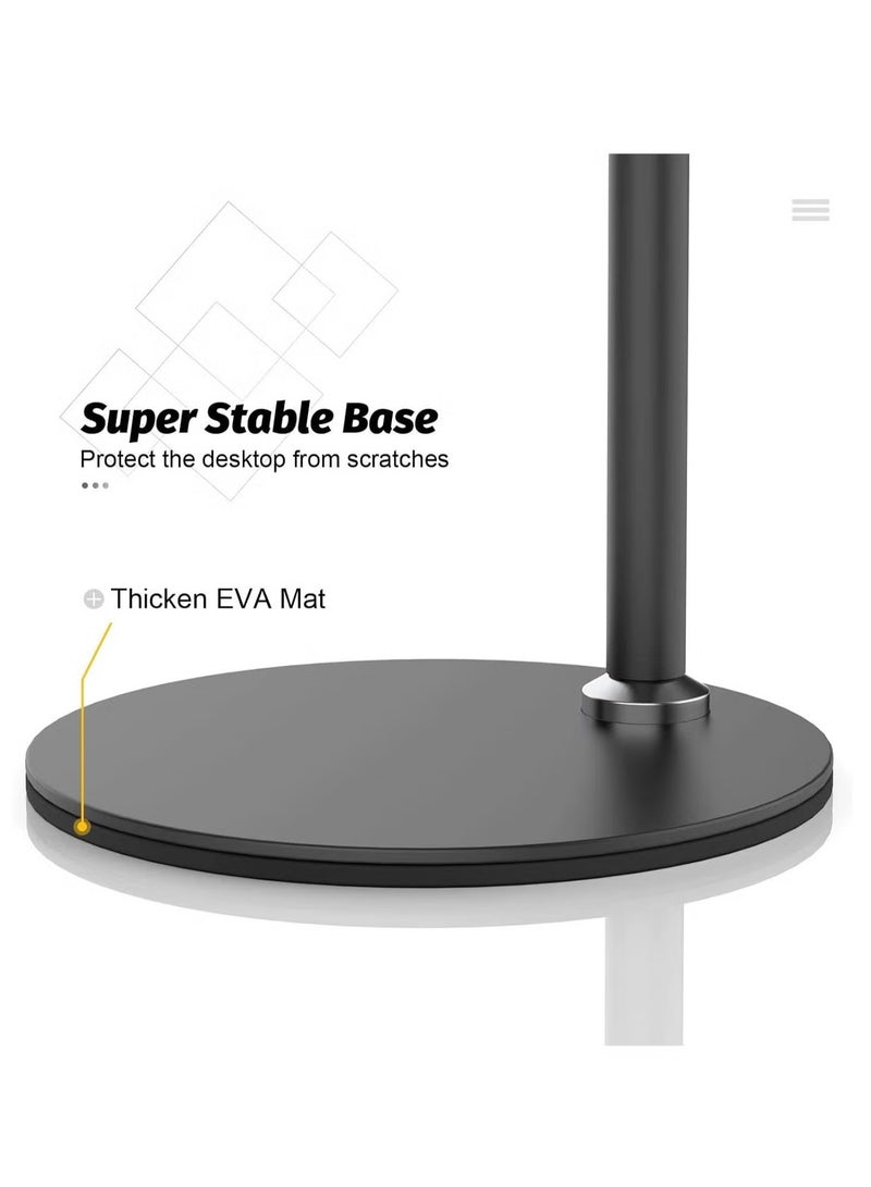 JAJEEK Cell Phone Stand for Desk – Adjustable Height & Angle Aluminum Alloy Phone Holder with Flexible Arm – Universal Desktop Mount Compatible with 3.5" to 6.5" Devices – Sturdy & Foldable Design for Office, Home, Kitchen, and Video Calls - Image 5