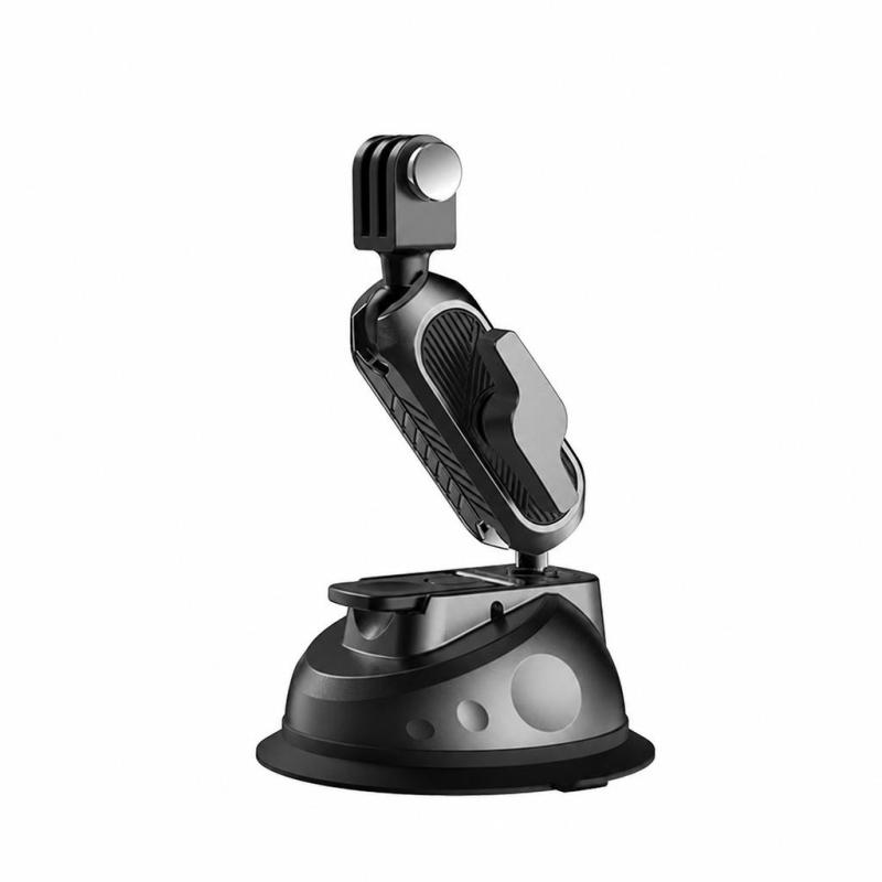 Suction Cup Phone Mount Compact ABS Rubber 360-Degree Rotation Camera Mount - Lightweight Powerful Suction Dashboard Windshield Mount for Car - Image 1